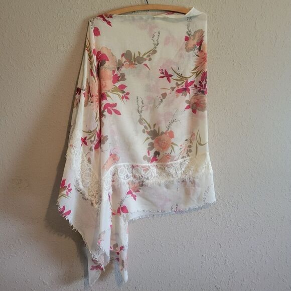 Grace & Lace Women's Savanah Floral Shawl Scarf - Picture 5 of 15